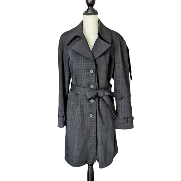 Hilary Radley Jackets & Blazers - Hilary Radley Black Heavy-Weight Trench Coat Size SP
